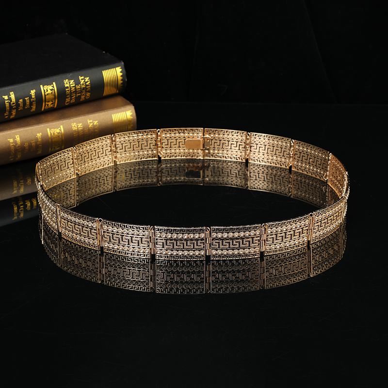 Body Jewelry Gold Plated - Vintage Kaftan คริสตัลเข็มขัดโมร็อกโกเครื่องประดับชุบทองเจ้าสาวเอว Chain Belt