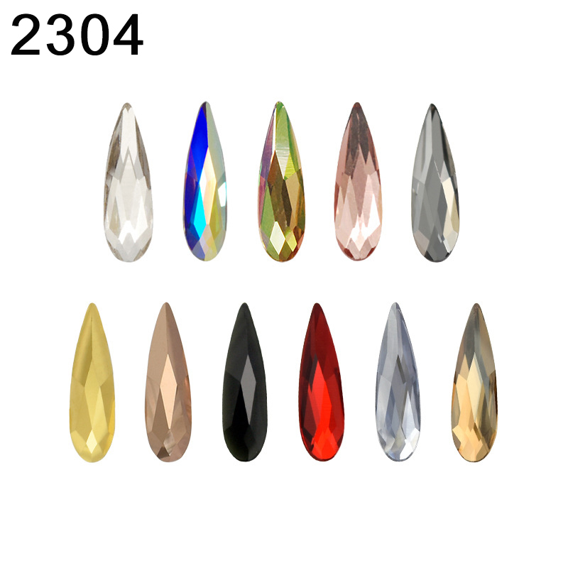 Body Jewelry Flat Back - 2304 Raindrop แบนไม่มี Hotfix คริสตัลจากออสเตรีย Rhinestone