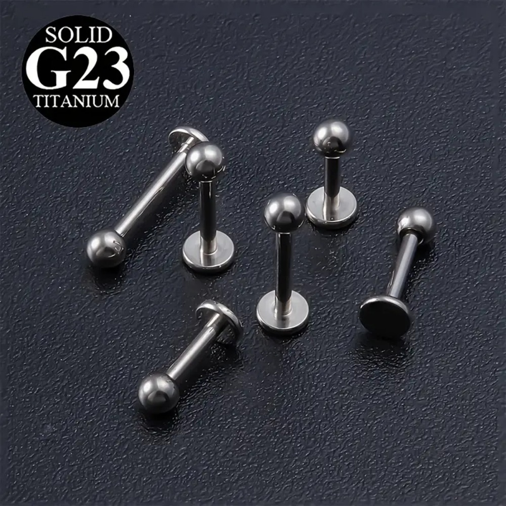 Body Jewelry Internally Threaded - 10pcs G23 ไทเทเนียมเกลียวภายใน Labret Lip Studs