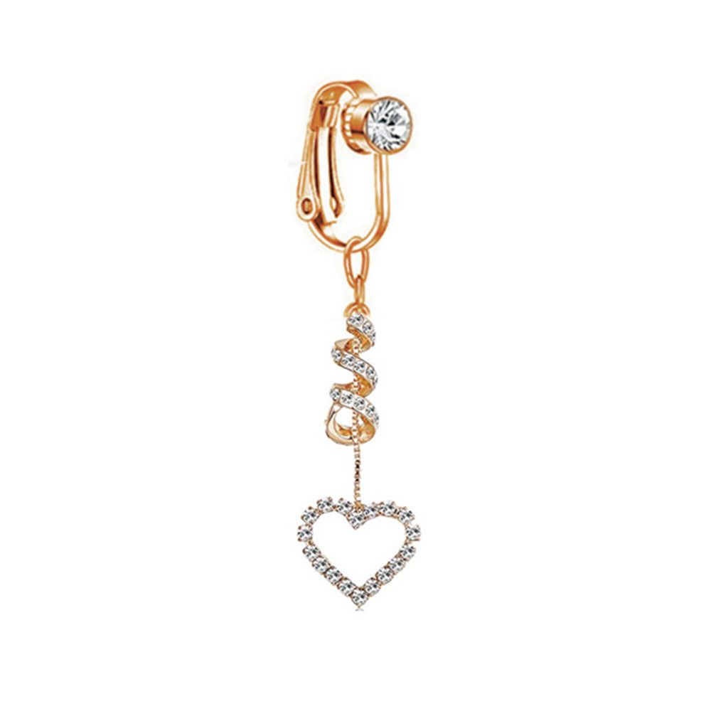 Body Jewelry And Earrings - ต่างหูหนีบแบบคลิปหนีบสะดือ ต่างหูหนีบแบบคลิป ต่างหูปลอมแบบหนีบสะดือ เครื่องประดับร่างกายแบบหนีบ แหวนสะดือปลอม