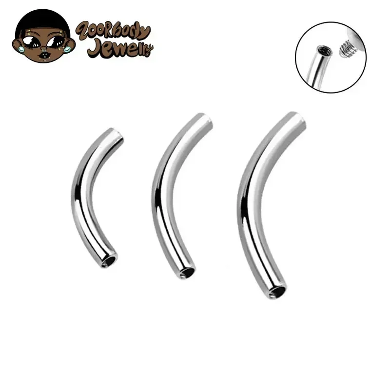 Body Jewelry Internally Threaded - 10 ชิ้น/ล็อต ASTM F136 ไทเทเนียมด้ายภายใน Brow