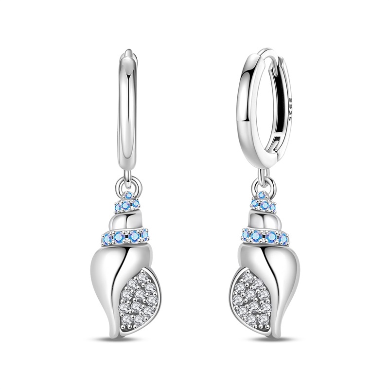 Conch Earring Hoop - ต่างหูผู้หญิง 925 เงินสเตอร์ลิงแฟชั่นต่างหูห่วงหอยสังข์สำหรับวันครบรอบงานแต่งงานเครื่องประดับของขวัญ