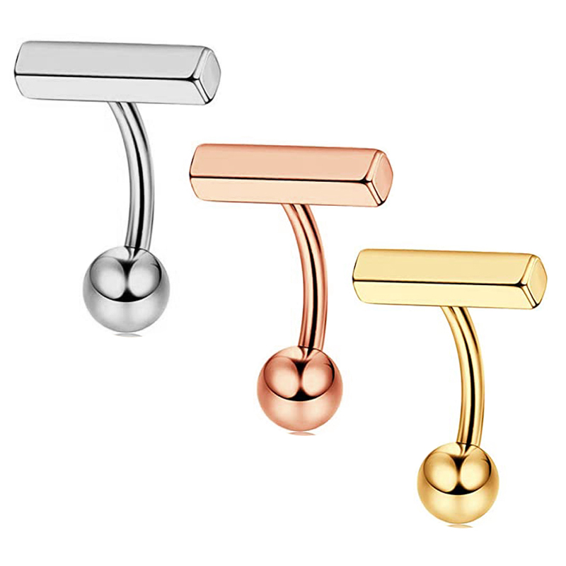 Body Jewelry Co - เซ็กซี่ Dangling Navel Belly ปุ่มแหวนสแตนเลสสตีล T