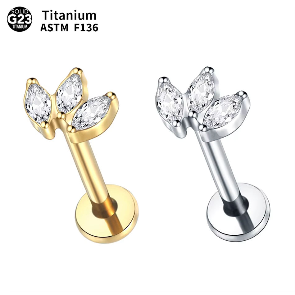 Body Jewelry Internally Threaded - 1 PC Labret Piercing ไทเทเนียม Lip