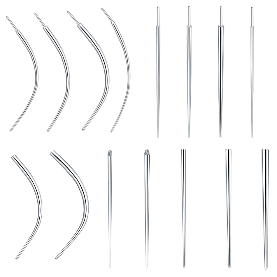 Body Jewelry Internally Threaded - 1/5 ชิ้นสแตนเลส Duide Rod เจาะเครื่องมือยืดสําหรับภายในและภายนอกเกลียวเครื่องประดับ Body
