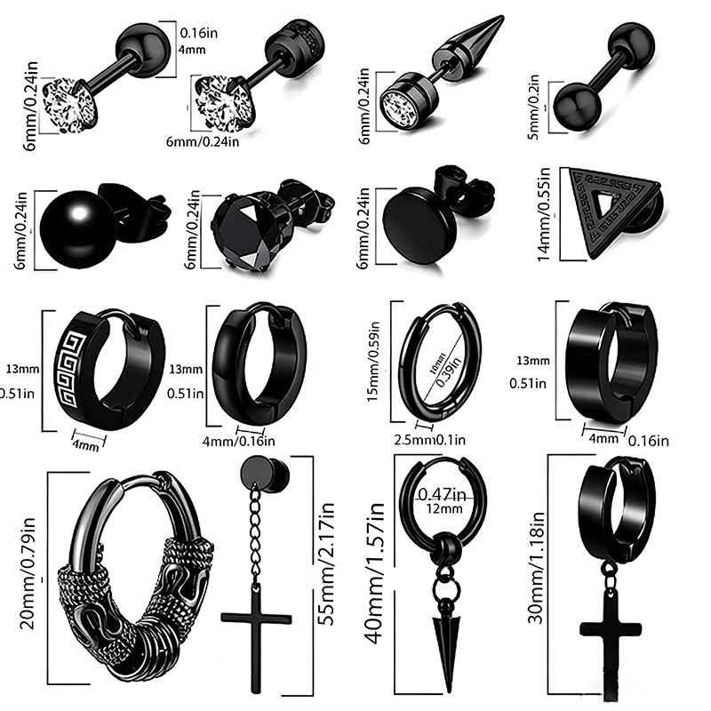 ต่างหูสแตนเลสสตีลสไตล์พังก์ EV - Conch Earring Hoop บทวิจารณ์และราคา