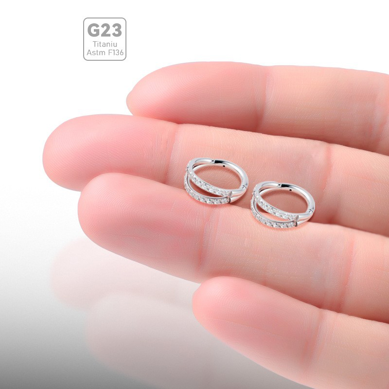 ต่างหูไทเทเนียม ASTM F136 แบบว - Conch Earring Hoop บทวิจารณ์และราคา