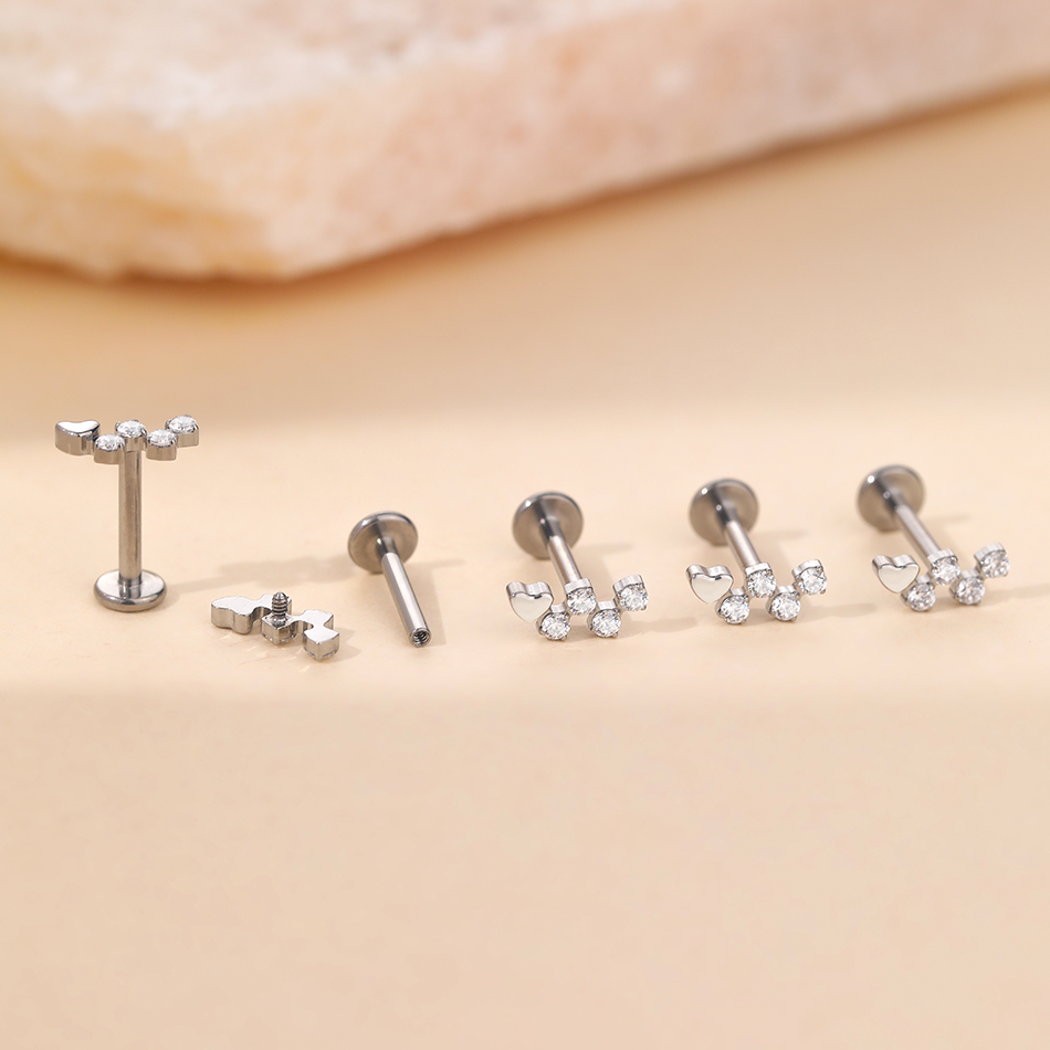 1ชิ้นต่างหูหมุดเกลียวทรงกระบอก - Body Jewelry Internally Threaded บทวิจารณ์และราคา