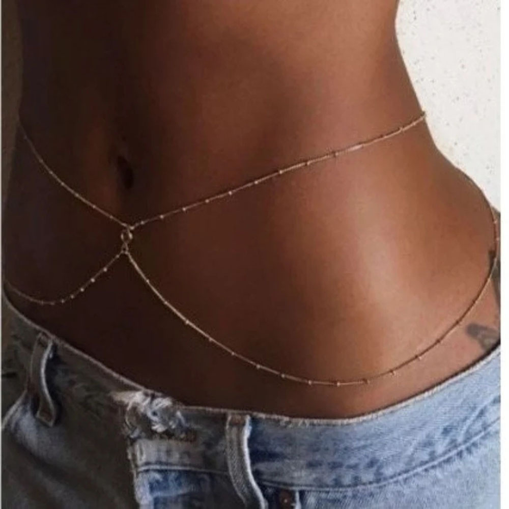 โซ่สะดือเครื่องประดับร่างกาย C - Body Jewelry Gold Plated บทวิจารณ์และราคา