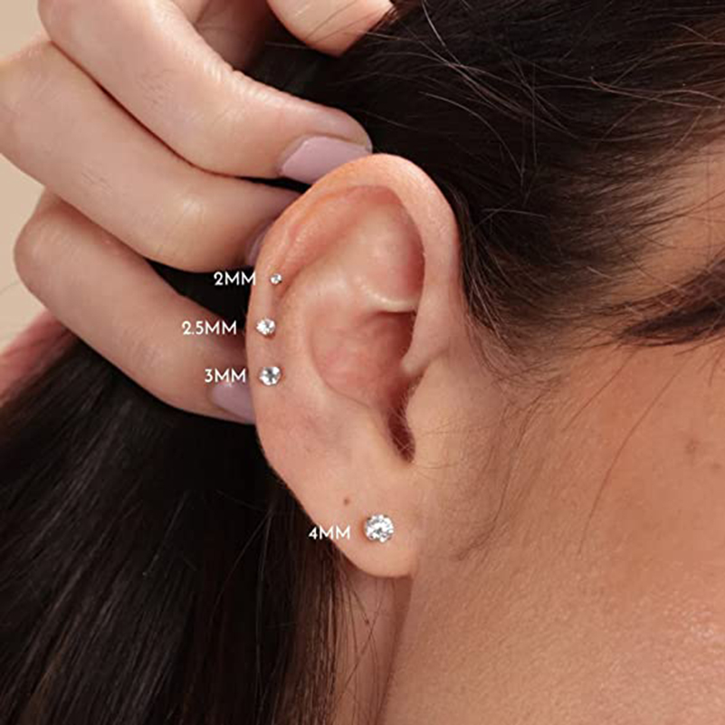 ต่างหูแบบไม่มีเกลียวด้านหลังแบ - Body Jewelry Flat Back บทวิจารณ์และราคา