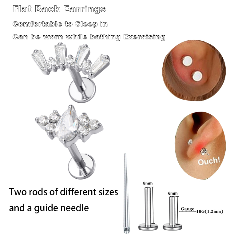 ต่างหูไทเทเนียม ASTM 1 ชิ้น สำ - Conch Earring Hoop บทวิจารณ์และราคา