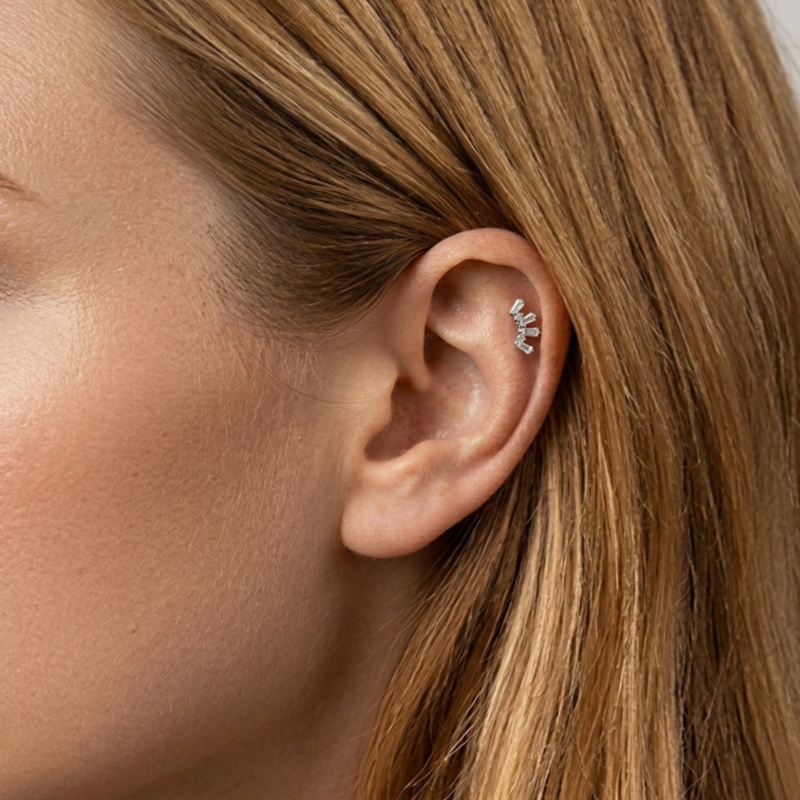 ต่างหูไทเทเนียม ASTM 1 ชิ้น สำ - Conch Earring Hoop บทวิจารณ์และราคา