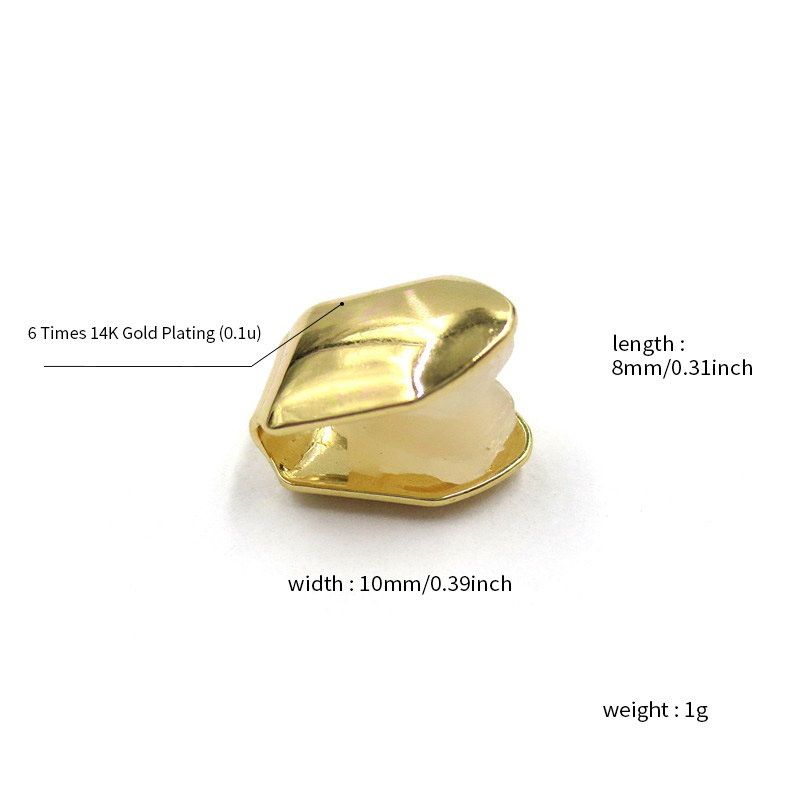 ฝาครอบฟันปลอมแบบเดี่ยว 1-3 ชิ้ - Body Jewelry Gold Plated บทวิจารณ์และราคา