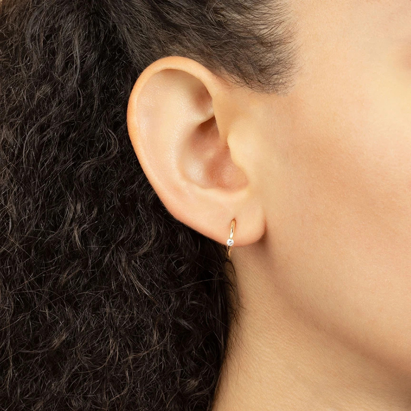 CRMYA ทองเงินสีวงกลมต่างหูผู้ห - Conch Earring Hoop บทวิจารณ์และราคา