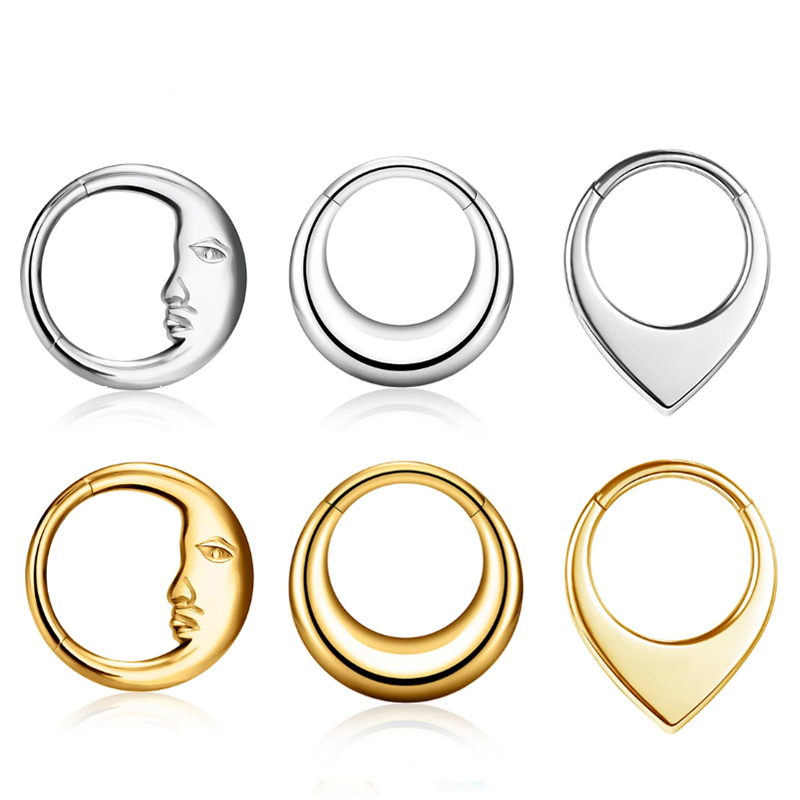 แหวนจมูกไทเทเนียม ASTM F136 G2 - Conch Earring Hoop บทวิจารณ์และราคา