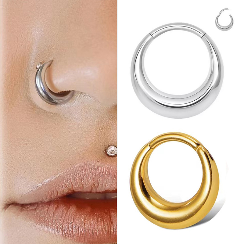 แหวนจมูกไทเทเนียม ASTM F136 G2 - Conch Earring Hoop บทวิจารณ์และราคา