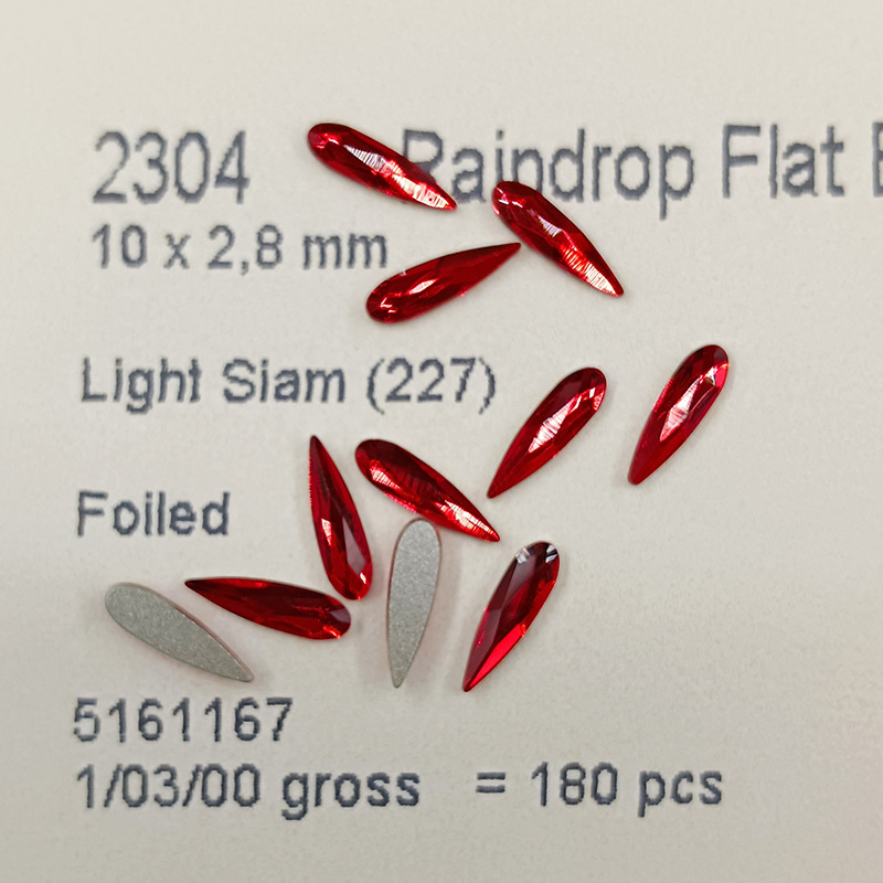 2304 Raindrop แบนไม่มี Hotfix  - Body Jewelry Flat Back บทวิจารณ์และราคา