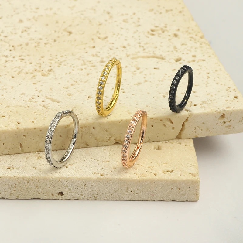 แหวนจมูกใส 16G ประดับเพชร CZ ว - Body Jewelry And Earrings บทวิจารณ์และราคา