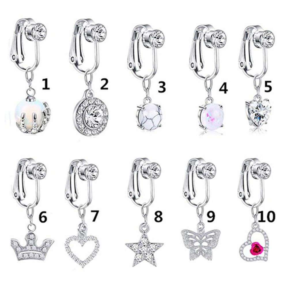 อุปกรณ์เสริมคลิปบนต่างหูกระดูก - Body Jewelry And Earrings บทวิจารณ์และราคา
