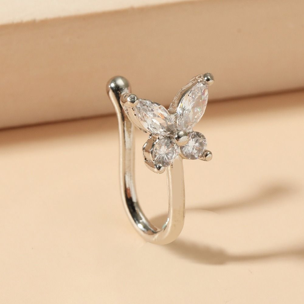 แหวนจมูกรูปผีเสื้อประดับเพชรซิ - Body Jewelry And Earrings บทวิจารณ์และราคา