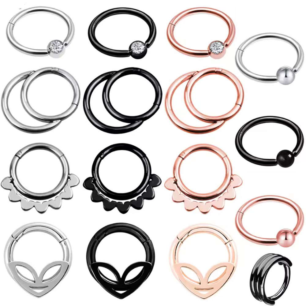 1 ชิ้น แหวนจมูกสไตล์พังก์แบบคล - Body Jewelry And Earrings บทวิจารณ์และราคา
