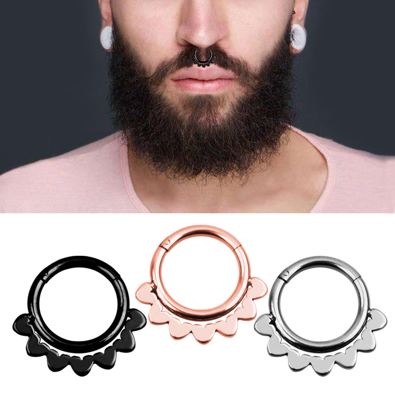 1 ชิ้น แหวนจมูกสไตล์พังก์แบบคล - Body Jewelry And Earrings บทวิจารณ์และราคา