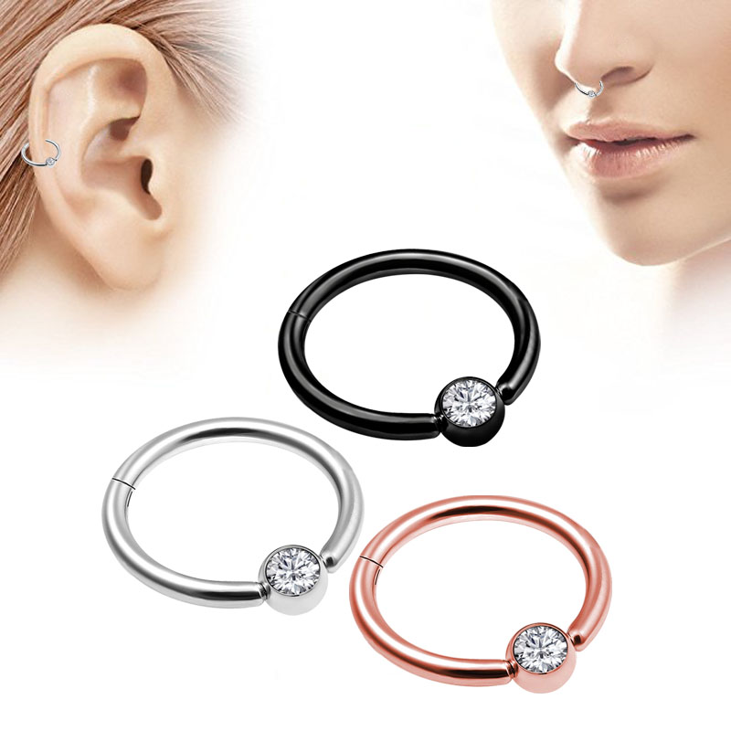 1 ชิ้น แหวนจมูกสไตล์พังก์แบบคล - Body Jewelry And Earrings บทวิจารณ์และราคา