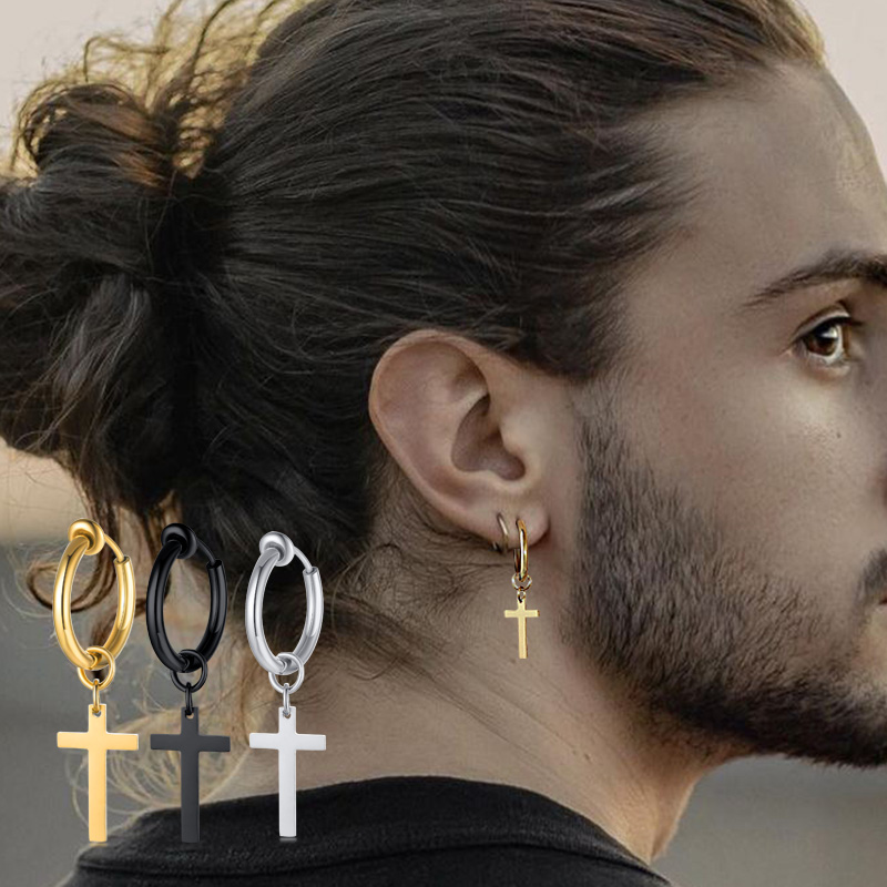 ต่างหูข้าม Mens, Huggie Hoop ต - Conch Earring Hoop บทวิจารณ์และราคา