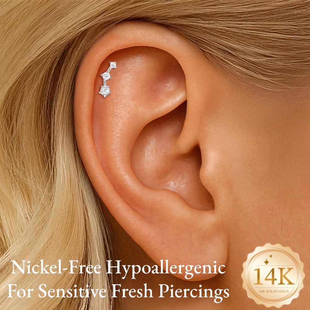 DIeSchein ต่างหูเจาะกระดูกอ่อน - Body Jewelry Flat Back บทวิจารณ์และราคา