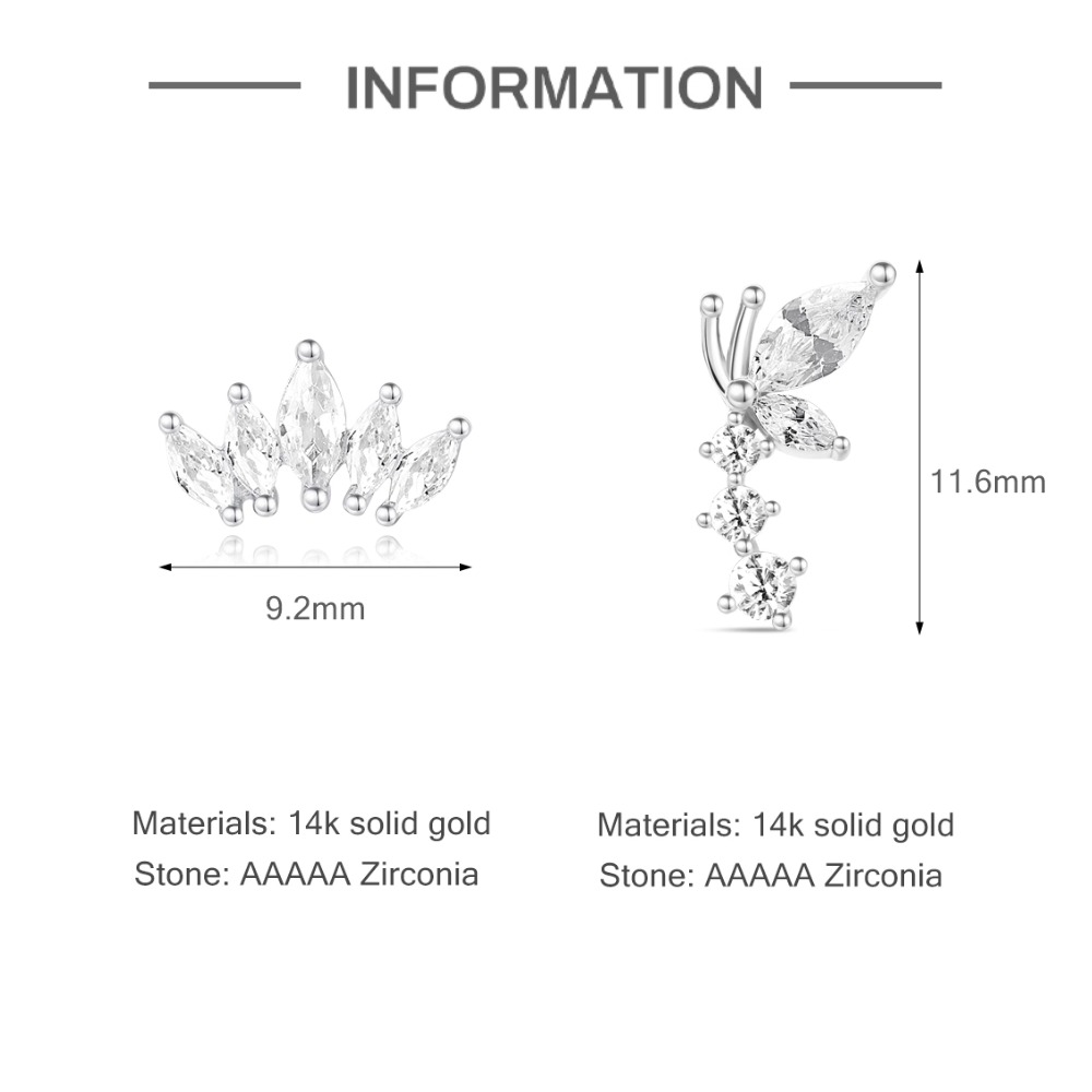 DIeSchein ต่างหูเจาะกระดูกอ่อน - Body Jewelry Flat Back บทวิจารณ์และราคา