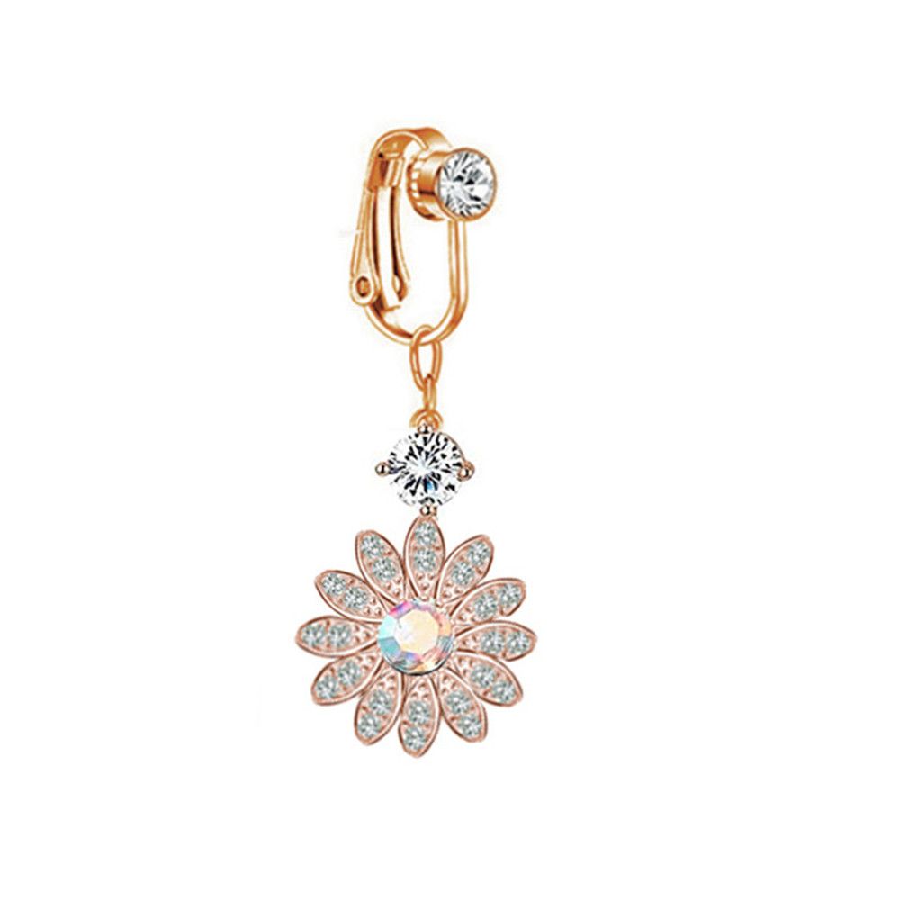 ต่างหูหนีบแบบคลิปหนีบสะดือ ต่า - Body Jewelry And Earrings บทวิจารณ์และราคา