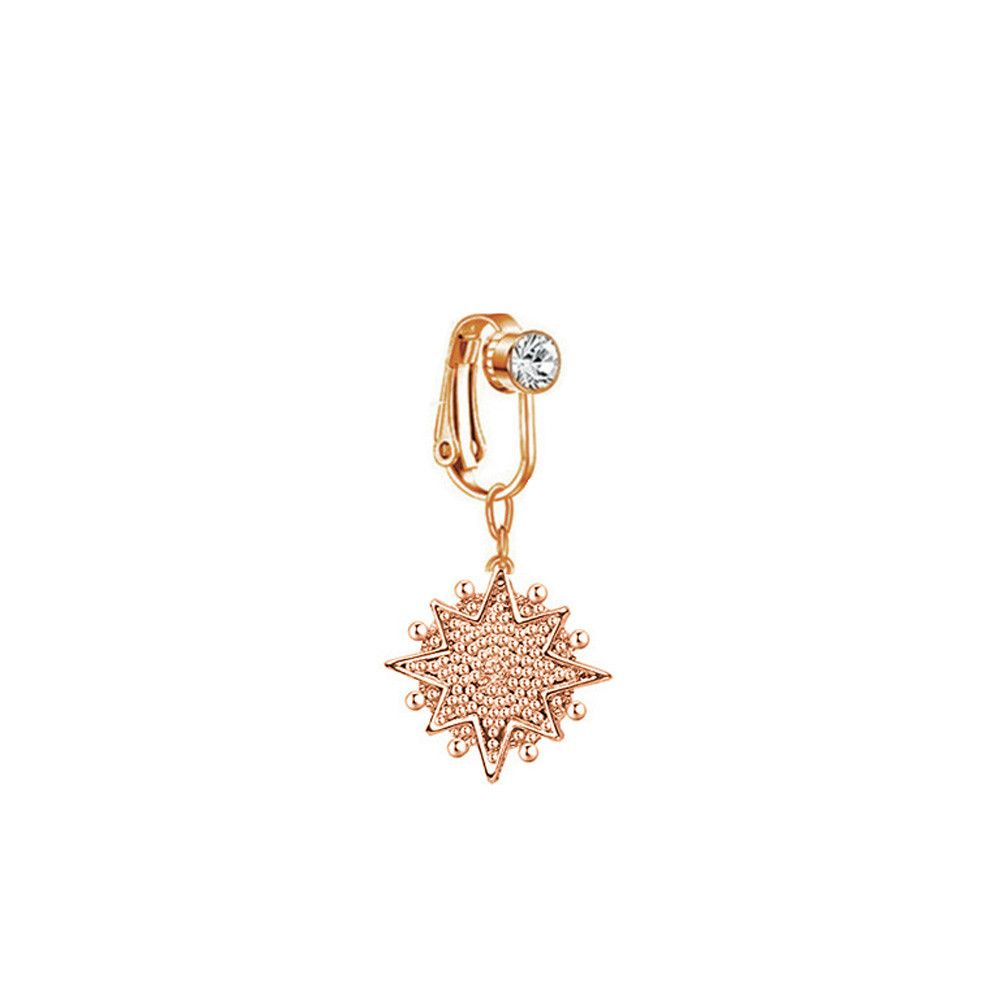 ต่างหูหนีบแบบคลิปหนีบสะดือ ต่า - Body Jewelry And Earrings บทวิจารณ์และราคา