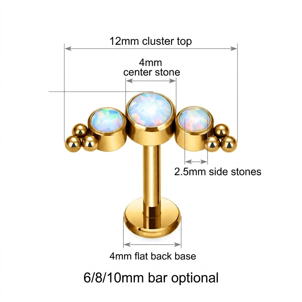 จิวเจาะริมฝีปาก/หู ไทเทเนียม G - Body Jewelry Internally Threaded บทวิจารณ์และราคา