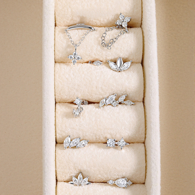 ต่างหูมอยส์ซาไนต์ Smyoue แท้ 1 - Body Jewelry Flat Back บทวิจารณ์และราคา