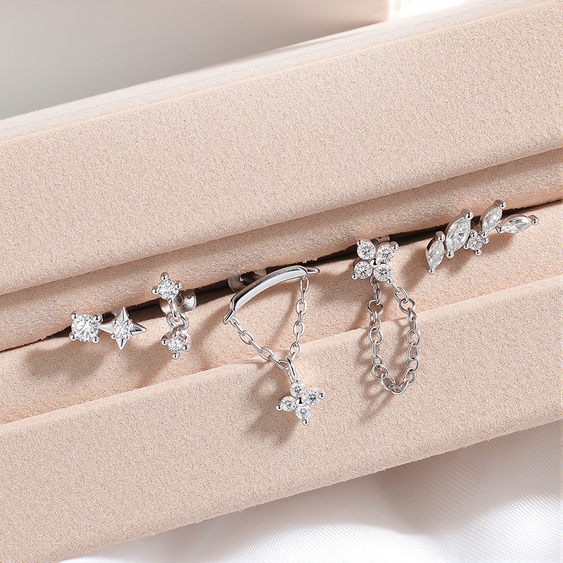 ต่างหูมอยส์ซาไนต์ Smyoue แท้ 1 - Body Jewelry Flat Back บทวิจารณ์และราคา