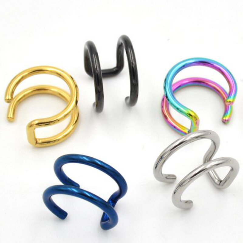 ต่างหูหนีบแบบคลิป 2 ชิ้น ทำจาก - Body Jewelry And Earrings บทวิจารณ์และราคา