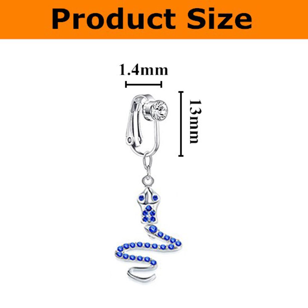 ต่างหูแบบหนีบรูปผีเสื้อ แหวนสะ - Body Jewelry And Earrings บทวิจารณ์และราคา