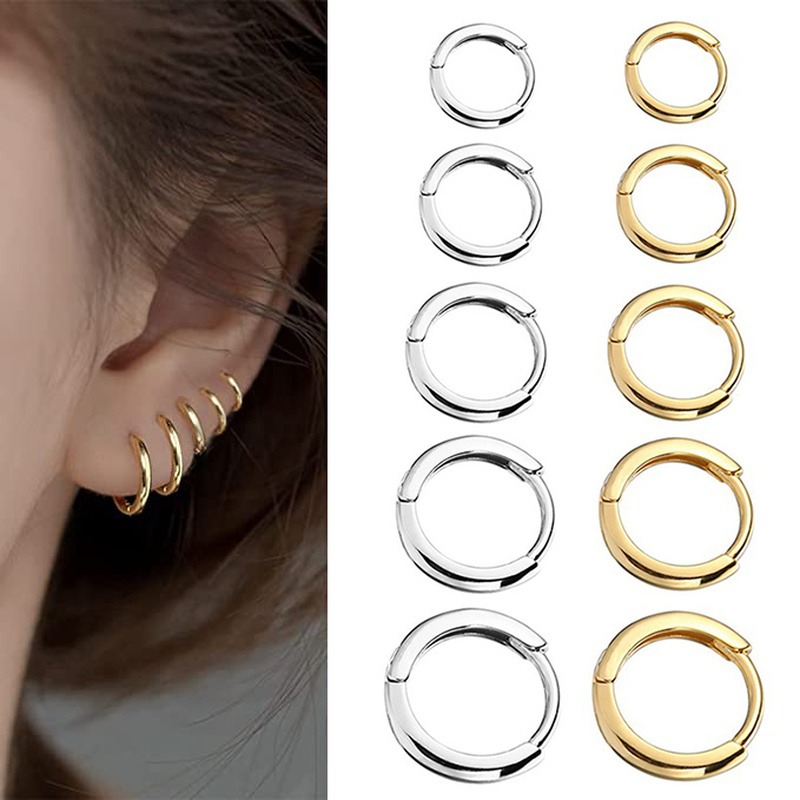 1 คู่ 316L สแตนเลสขนาดเล็ก Hoo - Conch Earring Hoop บทวิจารณ์และราคา