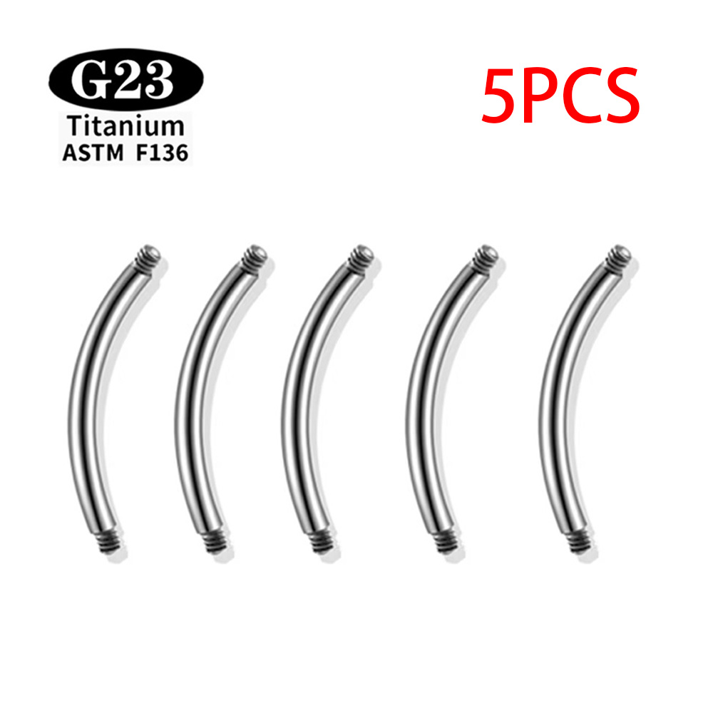 ชุดอุปกรณ์เจาะคิ้วแบบโค้ง 5 ชิ - Body Jewelry Internally Threaded บทวิจารณ์และราคา
