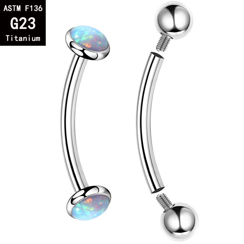 ชุดอุปกรณ์เจาะคิ้วแบบโค้ง 5 ชิ - Body Jewelry Internally Threaded บทวิจารณ์และราคา