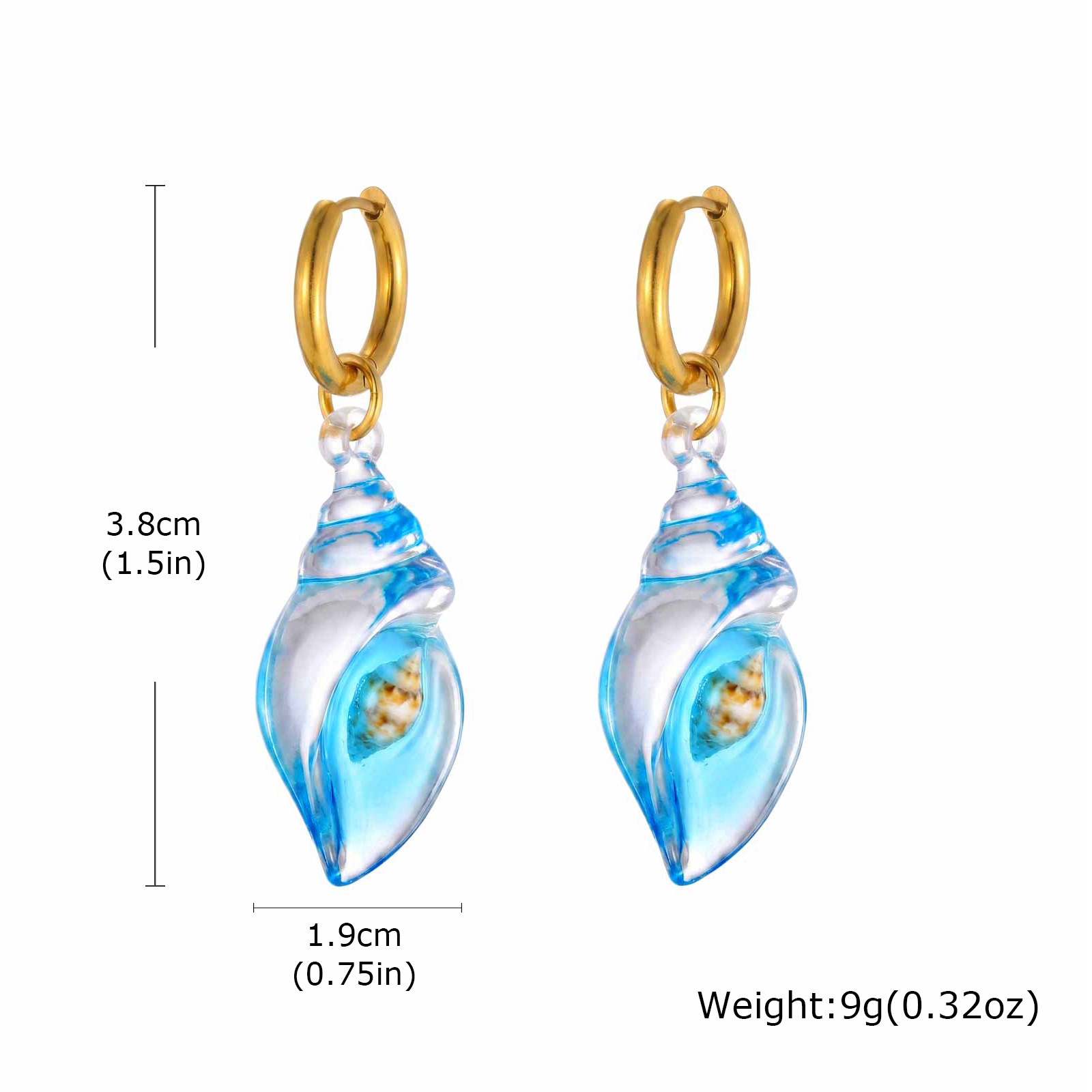 ต่างหูห่วงรูปเปลือกหอยสำหรับผู - Conch Earring Hoop บทวิจารณ์และราคา