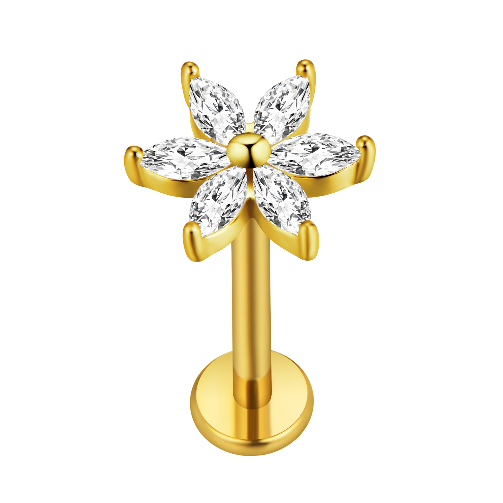 Maple Leaf Labret Piercing Sta - Body Jewelry Internally Threaded บทวิจารณ์และราคา