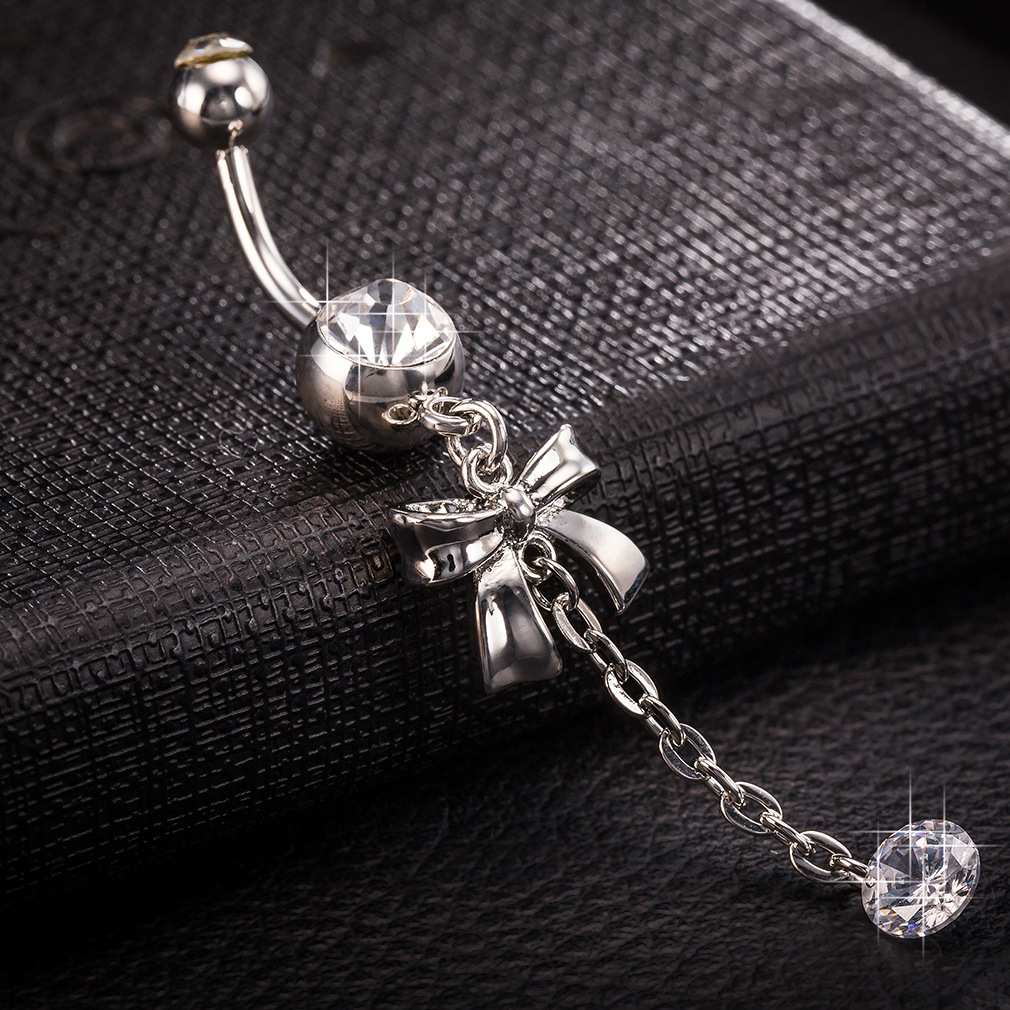 925 Silver Belly ปุ่ม Clear Di - Body Jewelry Internally Threaded บทวิจารณ์และราคา