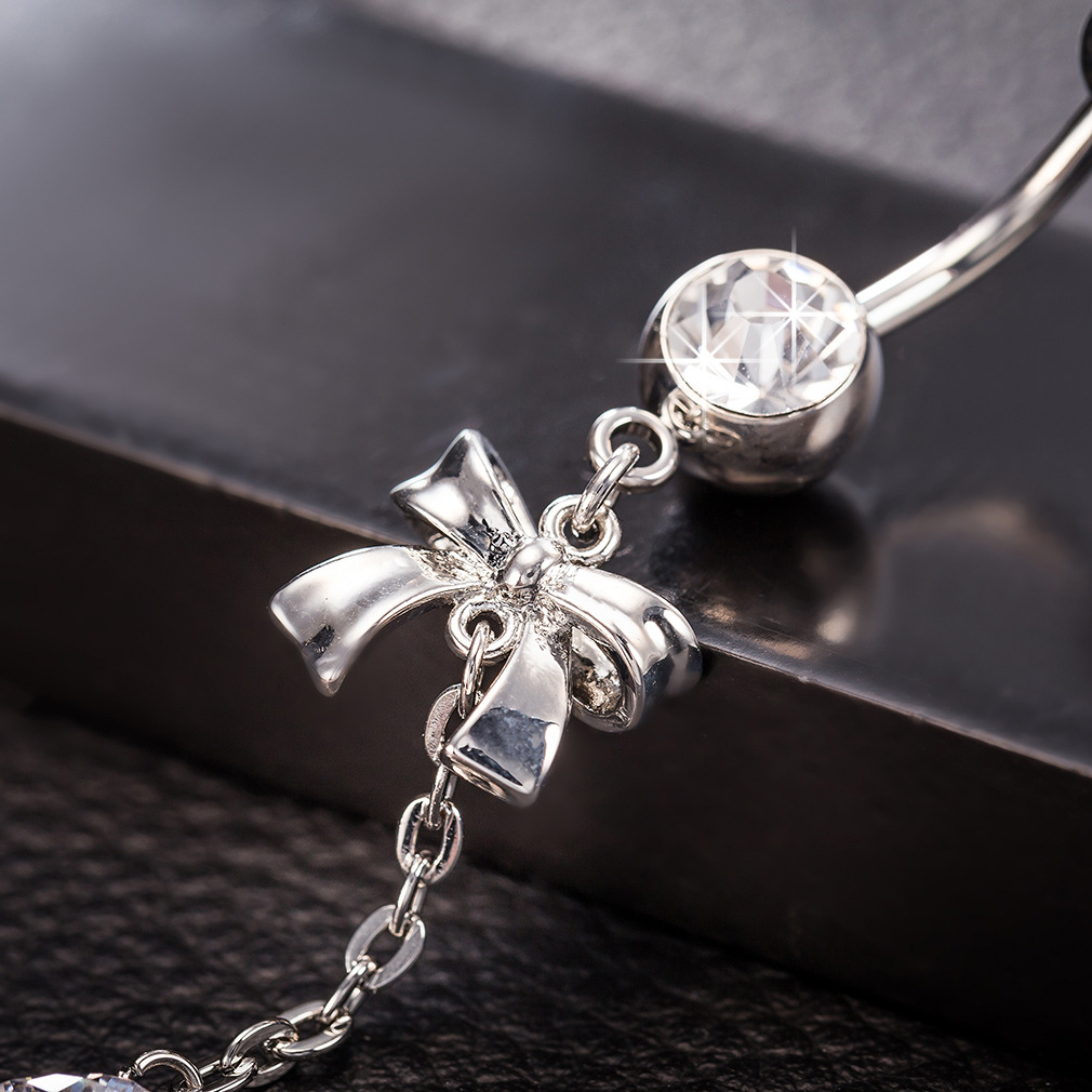 925 Silver Belly ปุ่ม Clear Di - Body Jewelry Internally Threaded บทวิจารณ์และราคา
