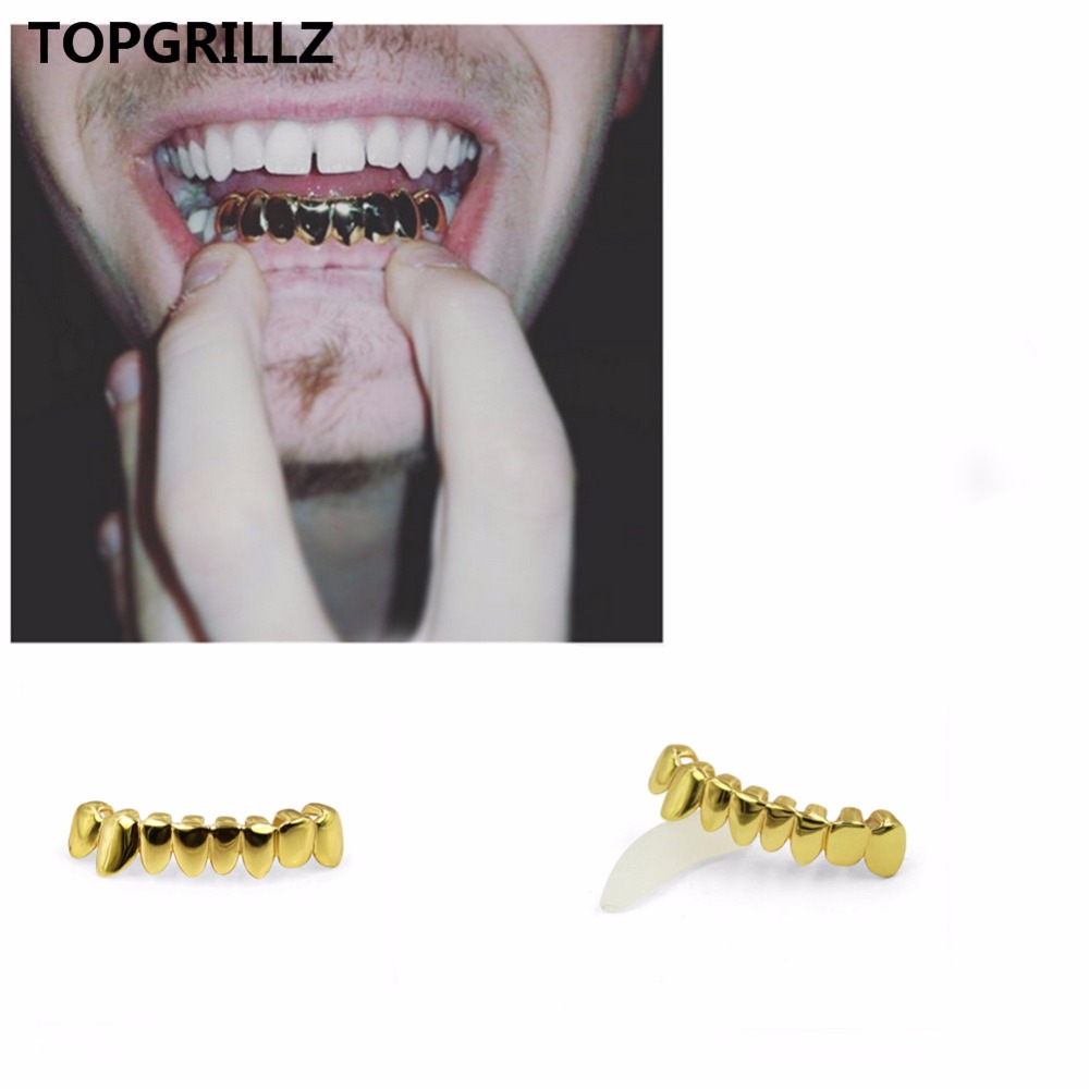 TOPGRILLZสีYELLOW GOLD PLATEDห - Body Jewelry Gold Plated บทวิจารณ์และราคา