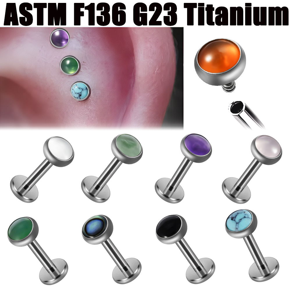 1PC 16g G23 ไทเทเนียมคริสตัล & - Body Jewelry Flat Back บทวิจารณ์และราคา
