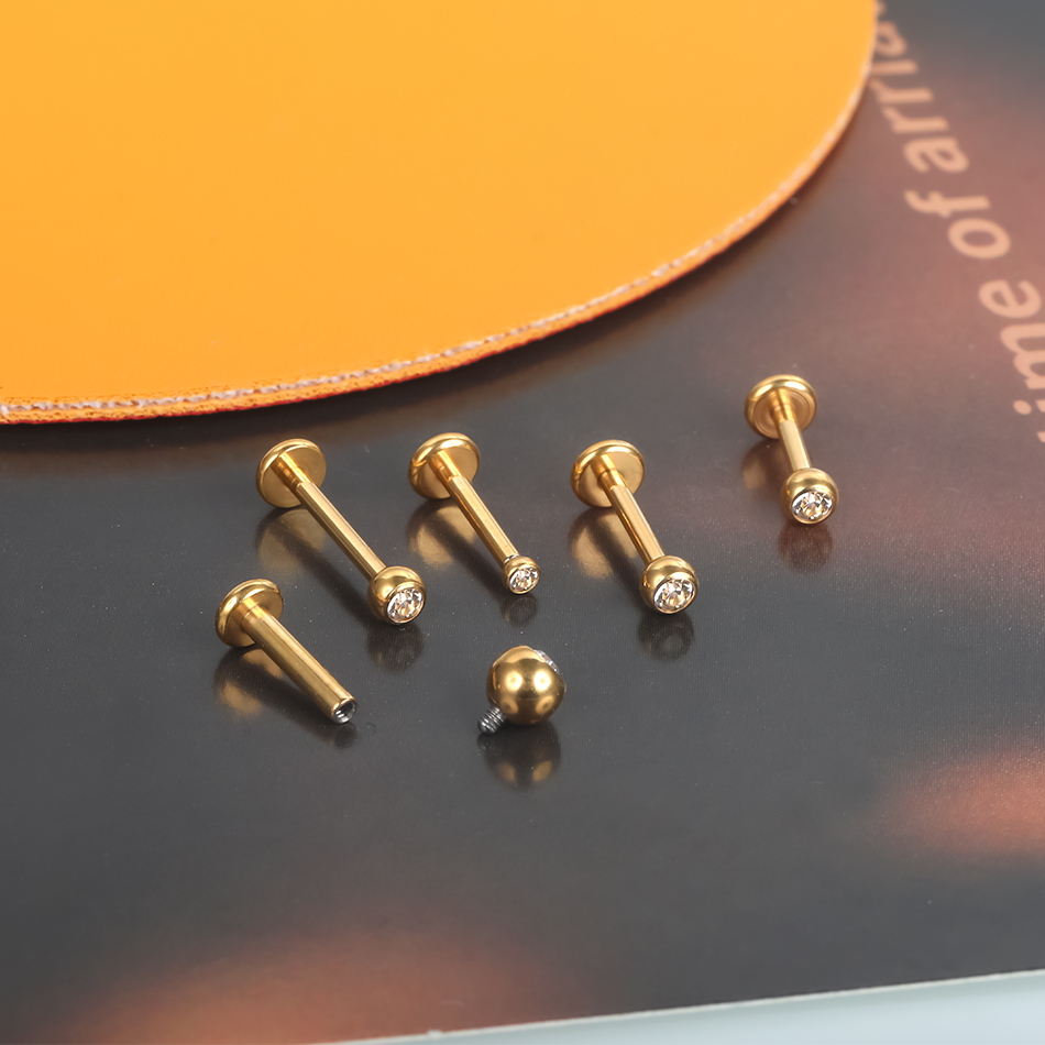 จิวเวอร์ริ่งเจาะริมฝีปากทำจากไ - Body Jewelry Internally Threaded บทวิจารณ์และราคา