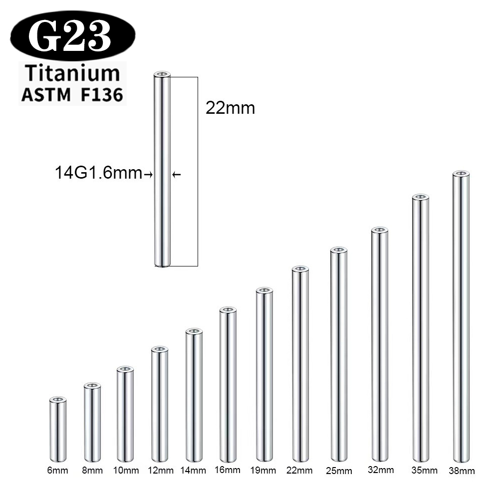 1/5/50 ชิ้น ASTM F136 ไทเทเนีย - Body Jewelry Internally Threaded บทวิจารณ์และราคา