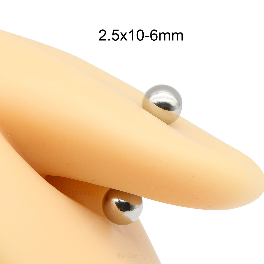 1 PC 12G-00G สแตนเลสสตีลตรง Ba - Body Jewelry Internally Threaded บทวิจารณ์และราคา