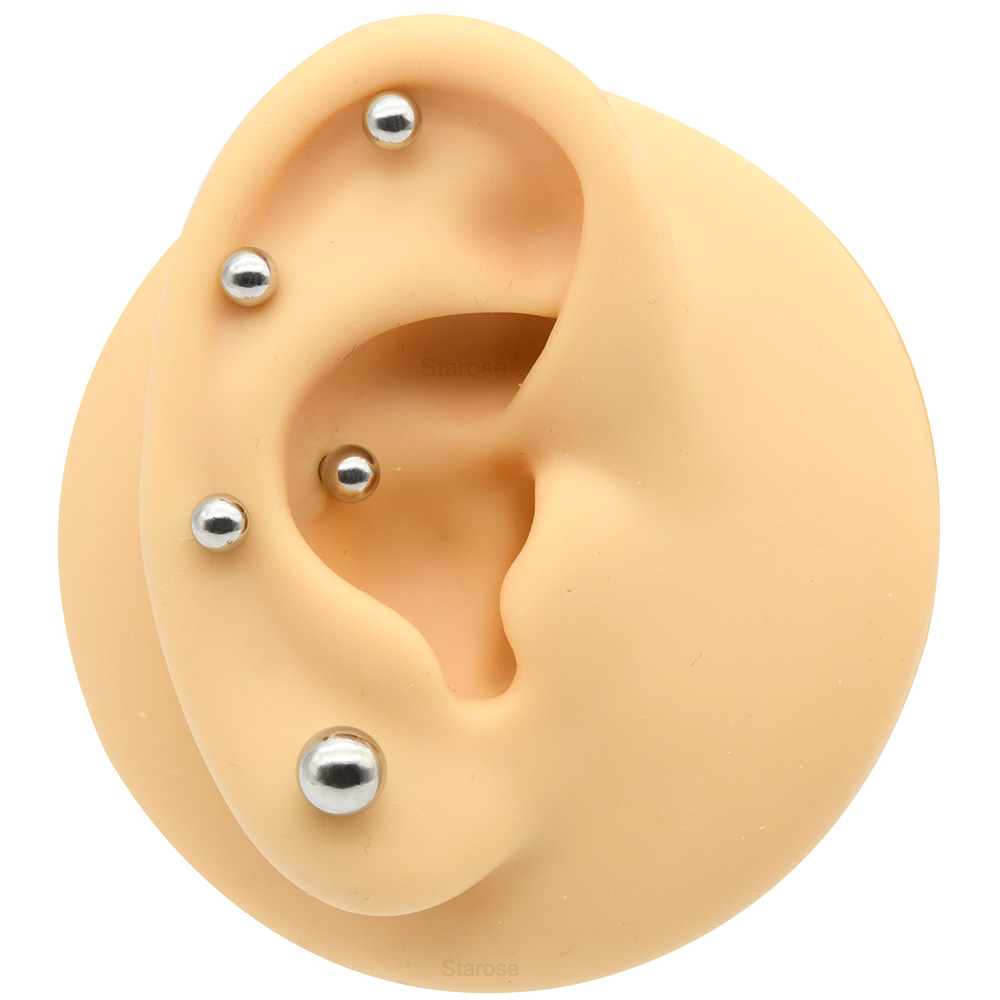 1 PC 12G-00G สแตนเลสสตีลตรง Ba - Body Jewelry Internally Threaded บทวิจารณ์และราคา